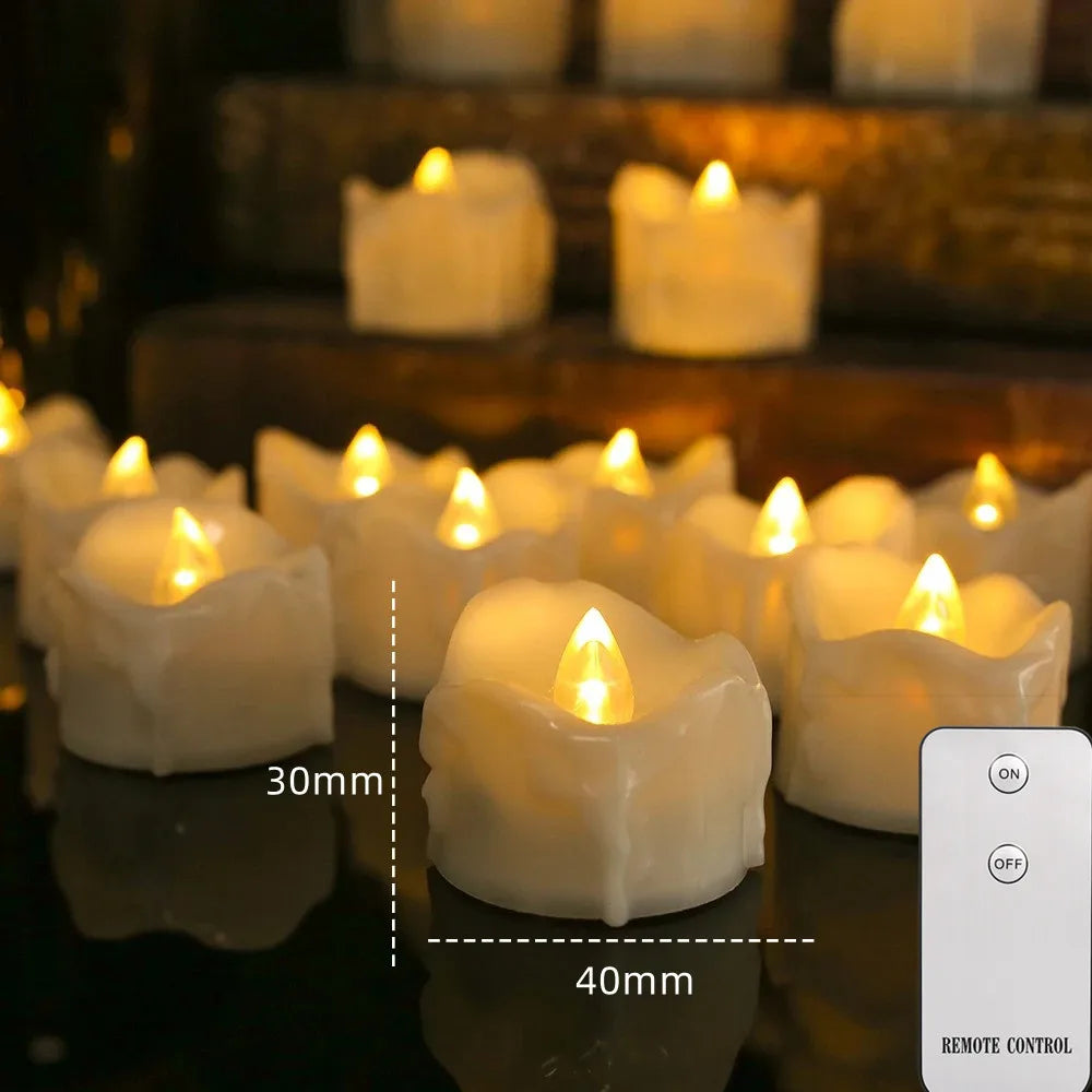 Flameless Tea Light Candles Battery Operated Votive LED Tealights with Paper Lampshade for Festival Party Wedding Holiday Peaceful Pleasures Health and Wellness 12PC C flicker