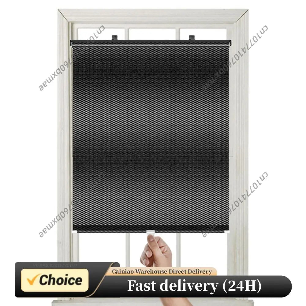 Universal Nail-free Roller Blinds Suction Cup Sunshade Blackout Curtain Car Bedroom Kitchen Office Window Sun-shading Curtains Peaceful Pleasures Health and Wellness