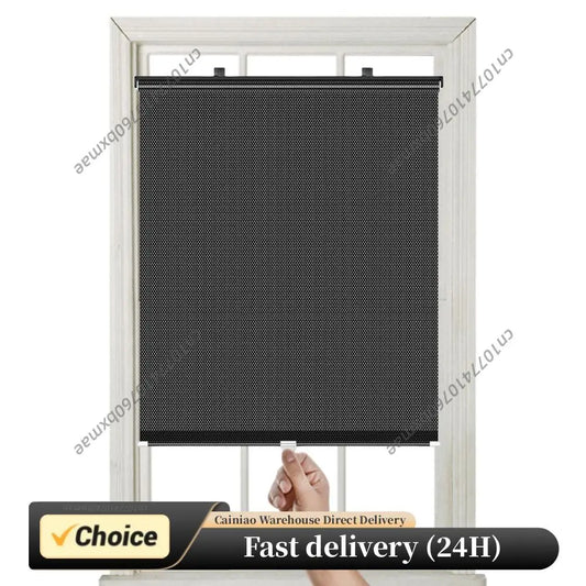 Universal Nail-free Roller Blinds Suction Cup Sunshade Blackout Curtain Car Bedroom Kitchen Office Window Sun-shading Curtains Peaceful Pleasures Health and Wellness