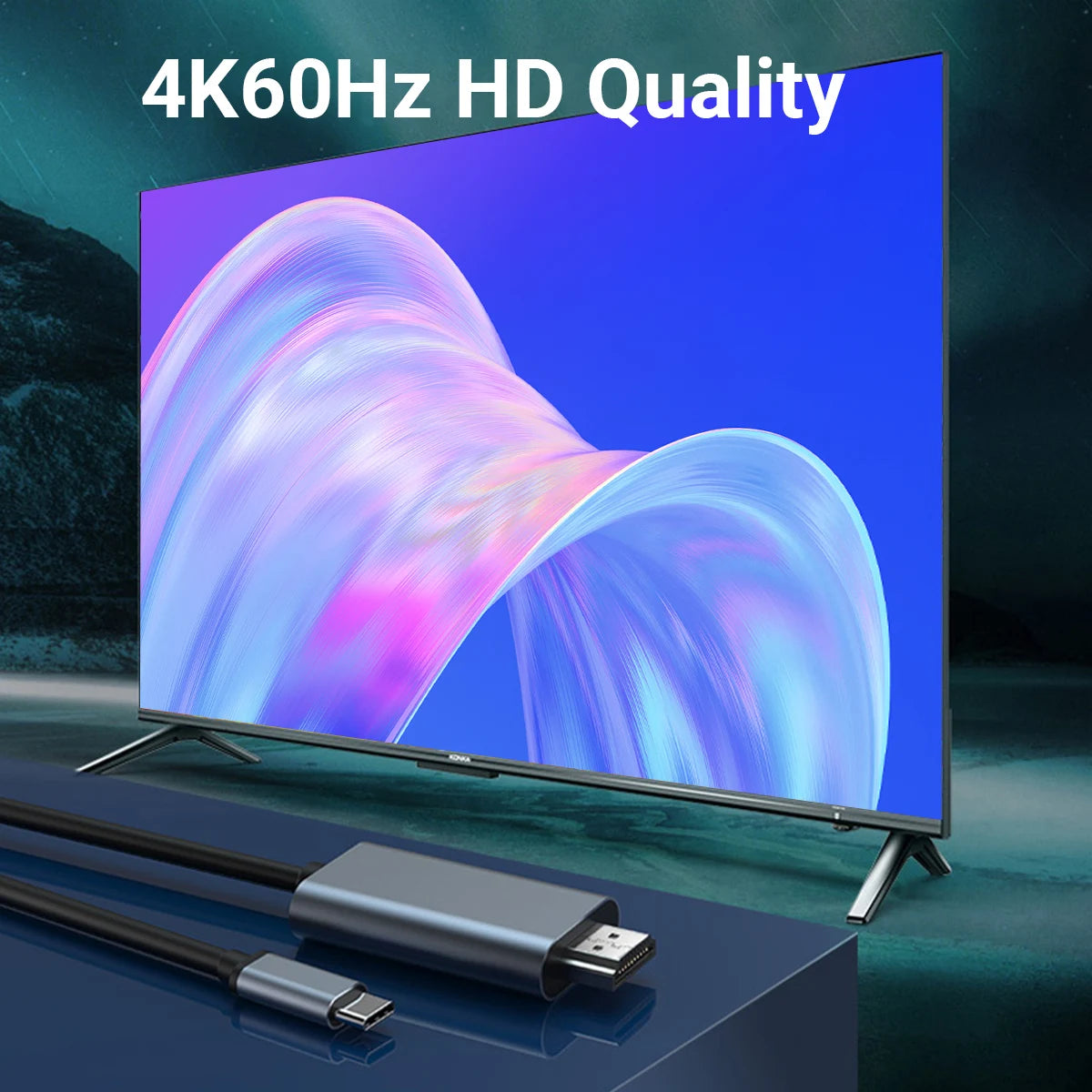 USB-C to HDMI Cable 4K 60Hz | Thunderbolt 3 & 4, 2m USB-C HDMI Cable Peaceful Pleasures Health and Wellness