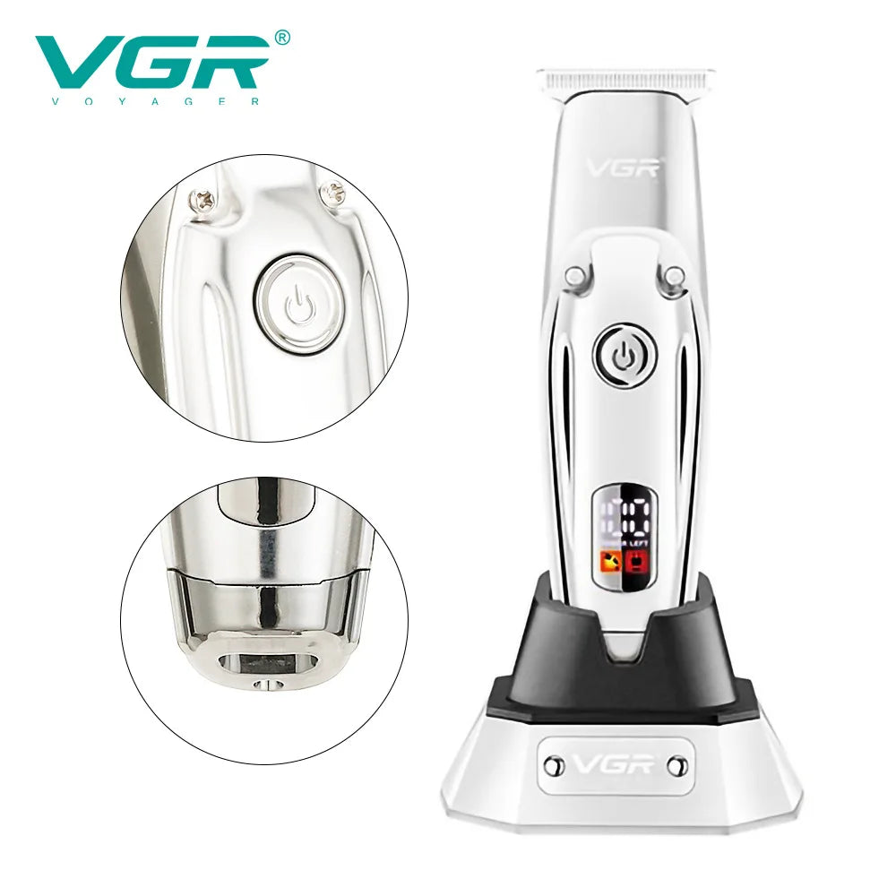VGR Electric Hair Clipper Rechargeable Portable Home Appliance Personal Care Barber Trimmer For Men LCD USB Salon VGR V-277 Peaceful Pleasures Health and Wellness