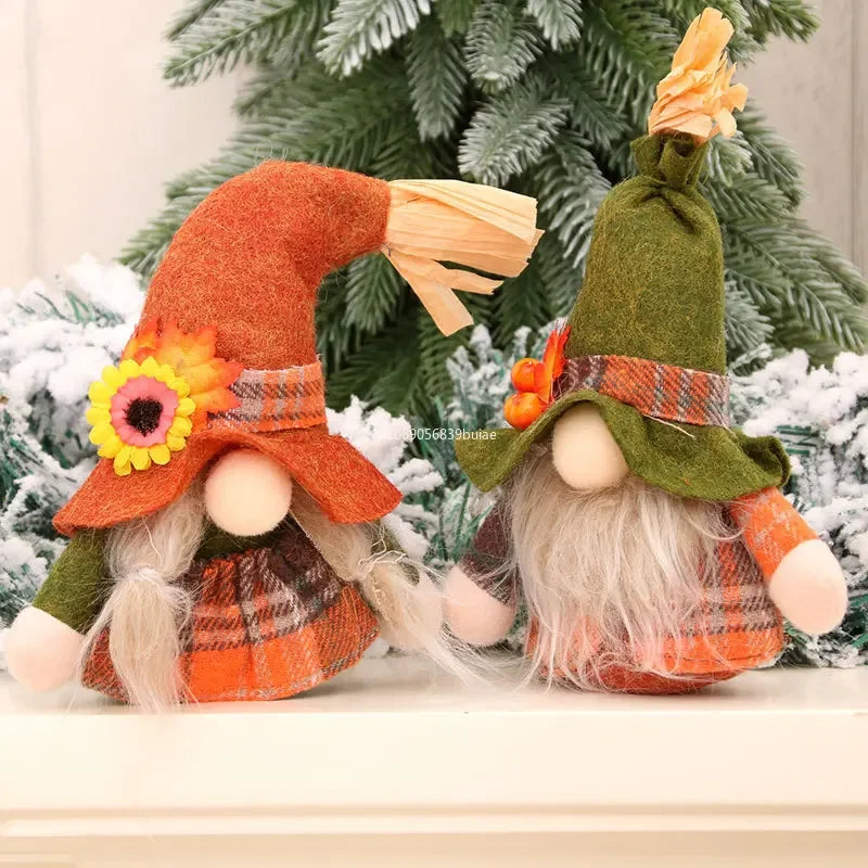 1pc Fall Gnome Autumn Gnome Pumpkin Sunflower Swedish Dwarf Thanksgiving Day Christmas Decor Nordic Gnome Land God Old Man Decor Peaceful Pleasures Health and Wellness