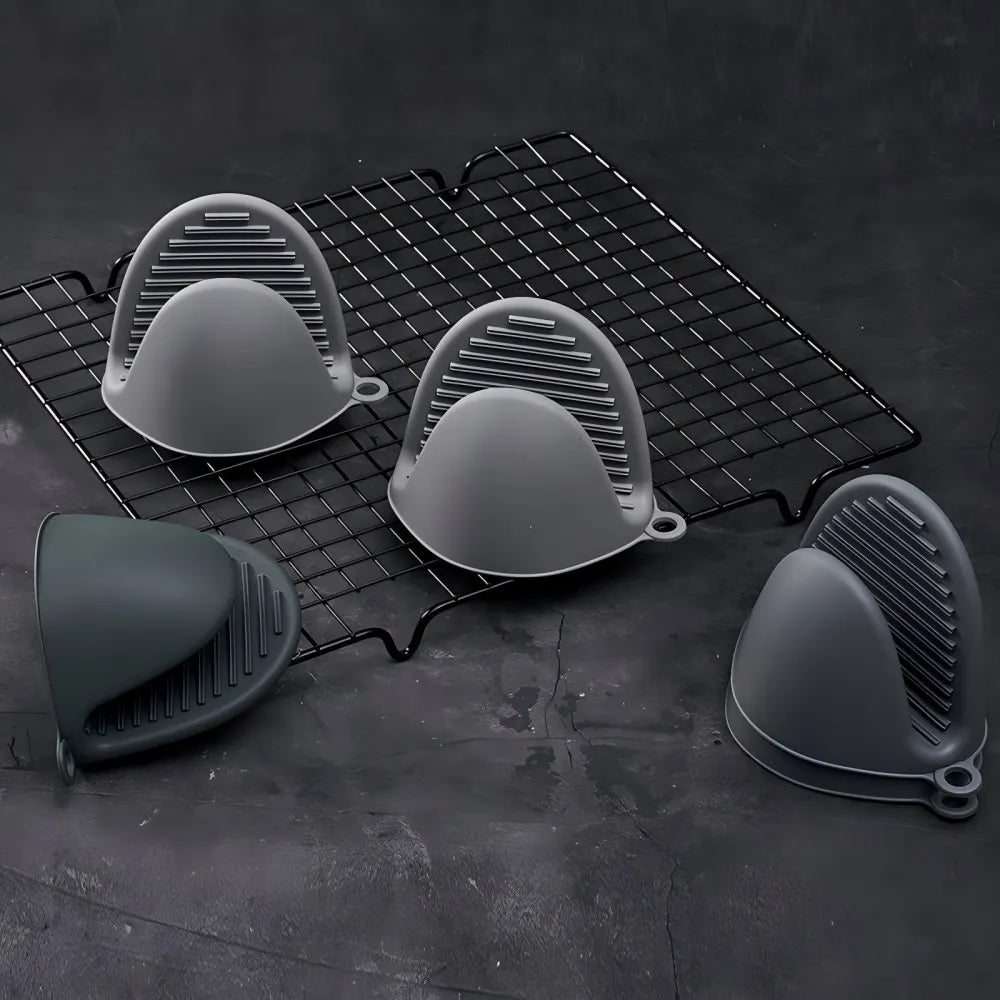 2-Pack Silicone Oven Mitts | Heat-Resistant Mini Pot Holders