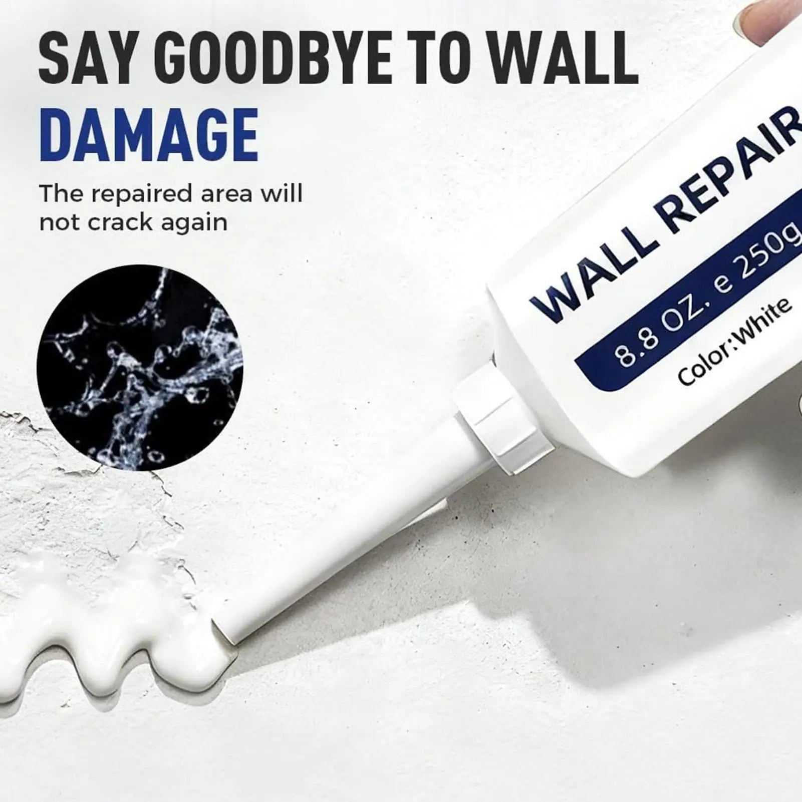 Wall Repair Paste Quick Drying Drywall Mending Putty Wall Hole Crack Filler For DIY Home Tile Concrete Bathroom Shower Floor Peaceful Pleasures Health and Wellness