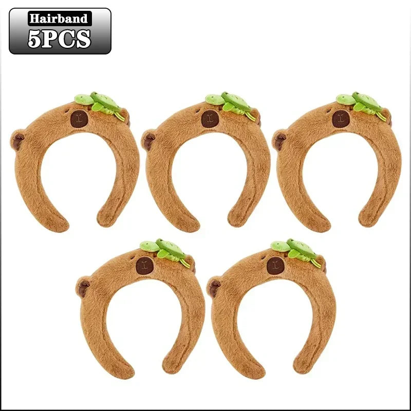 Plush Capybara Hair Headband – Cute Wash Hoop for Girls & Kids