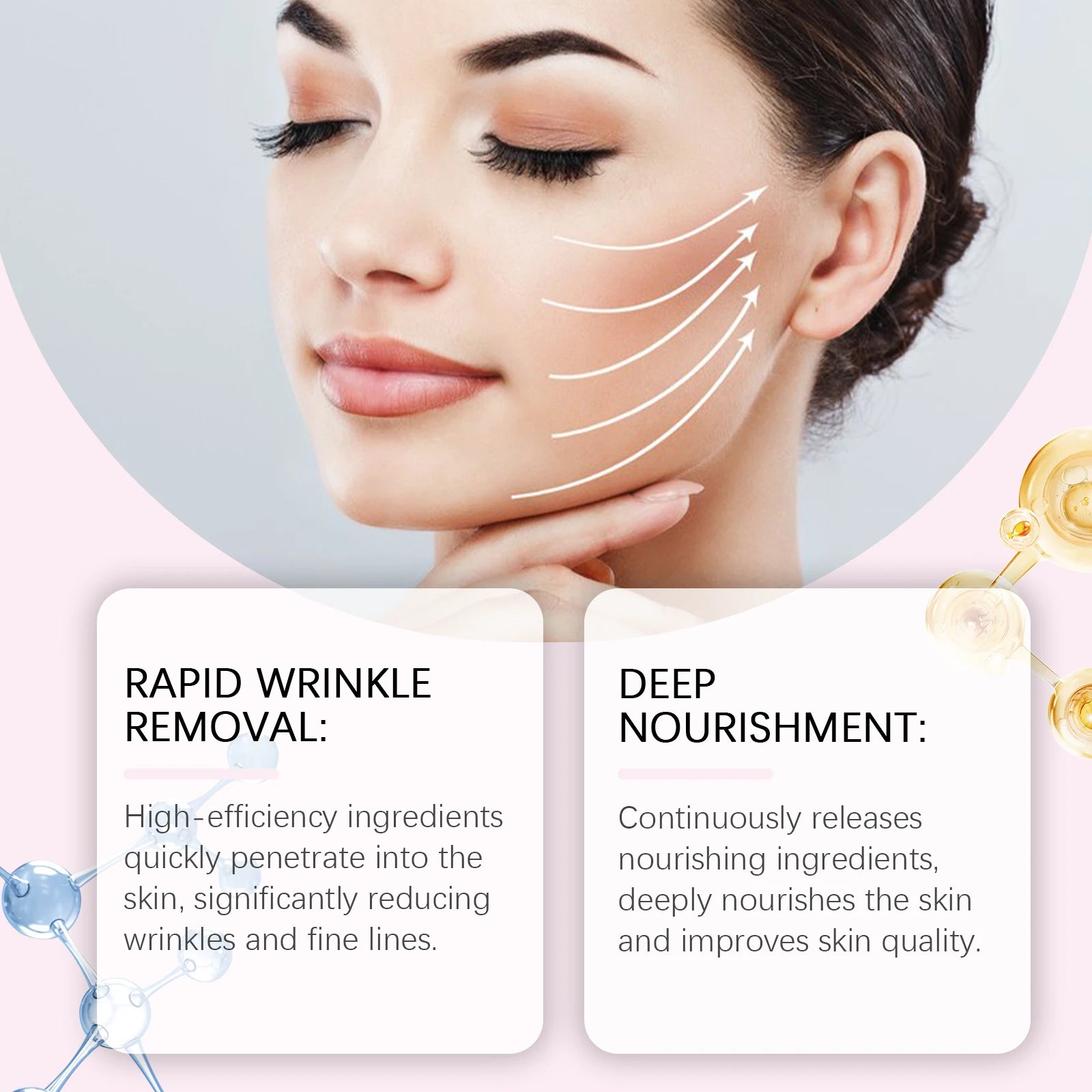 Hydrolyzed Collagen Sheet Mask Reduce Fine Lines Increase Skin Elasticity Firming Nourishing Shrink Pores Sodium DNA Facial Mask Peaceful Pleasures Health and Wellness
