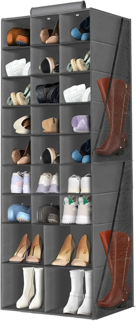Collapsible Hanging Shoe Organizer 25 Sections & 4 Pockets Peaceful Pleasures Health and Wellness United States