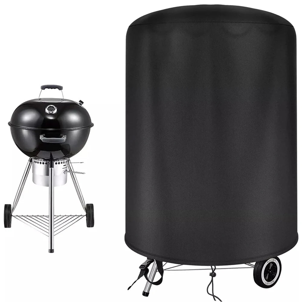 Round Grill Cover Outdoor Dustproof Kettle BBQ Raweao Weber