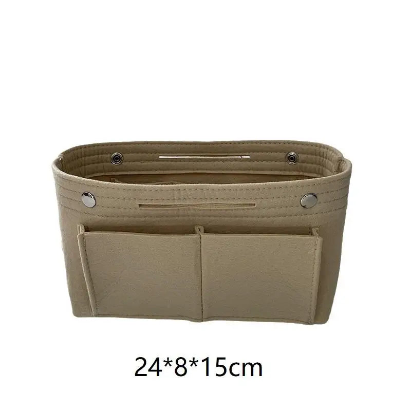 Felt Insert Bag Organizer | Multi-Pocket Travel Cosmetic Tote