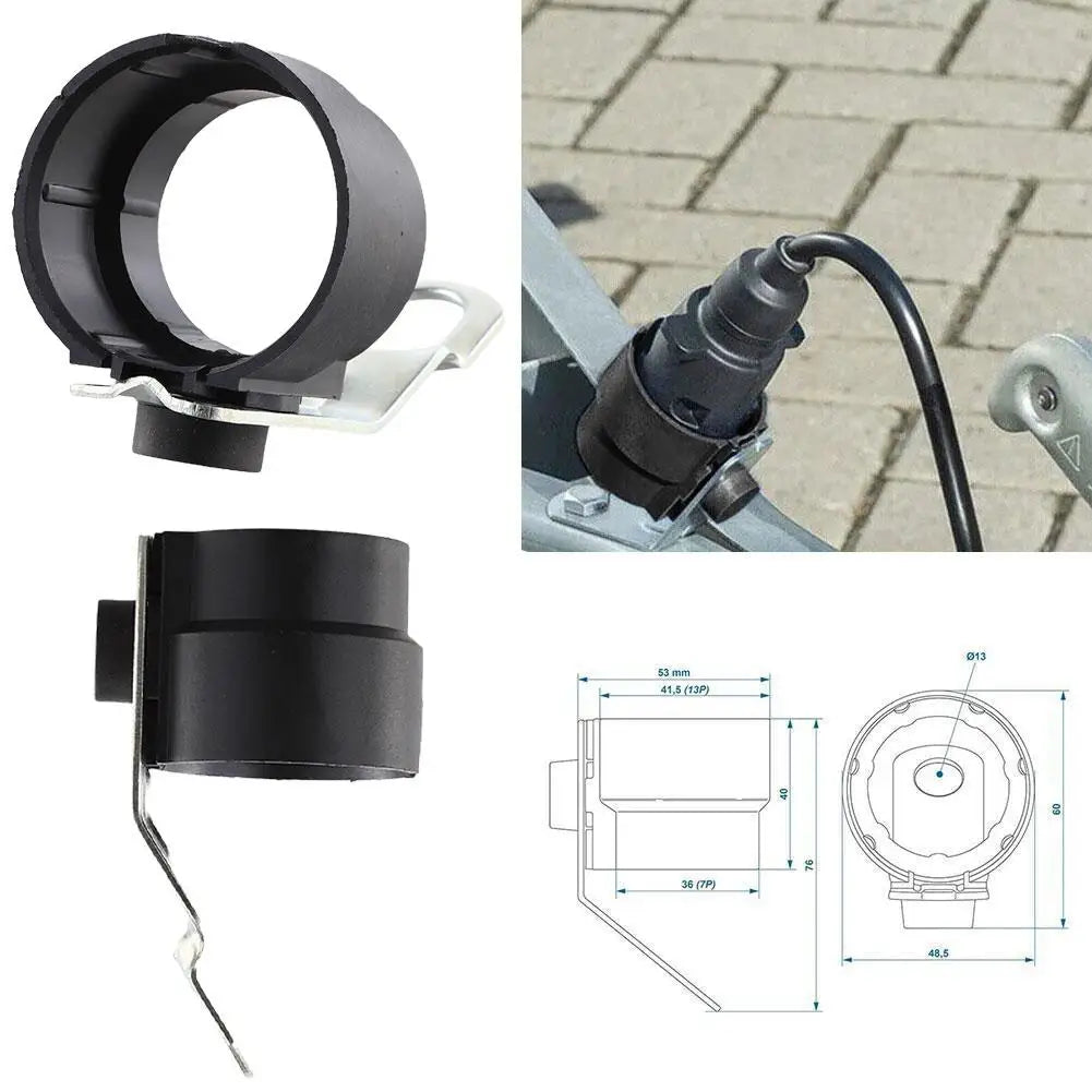 Trailer Connector Holder 7-pin Plug 13 Pin Socket Holder Circular Parking Cover Anti Fouling Plug Adapter Peaceful Pleasures Health and Wellness