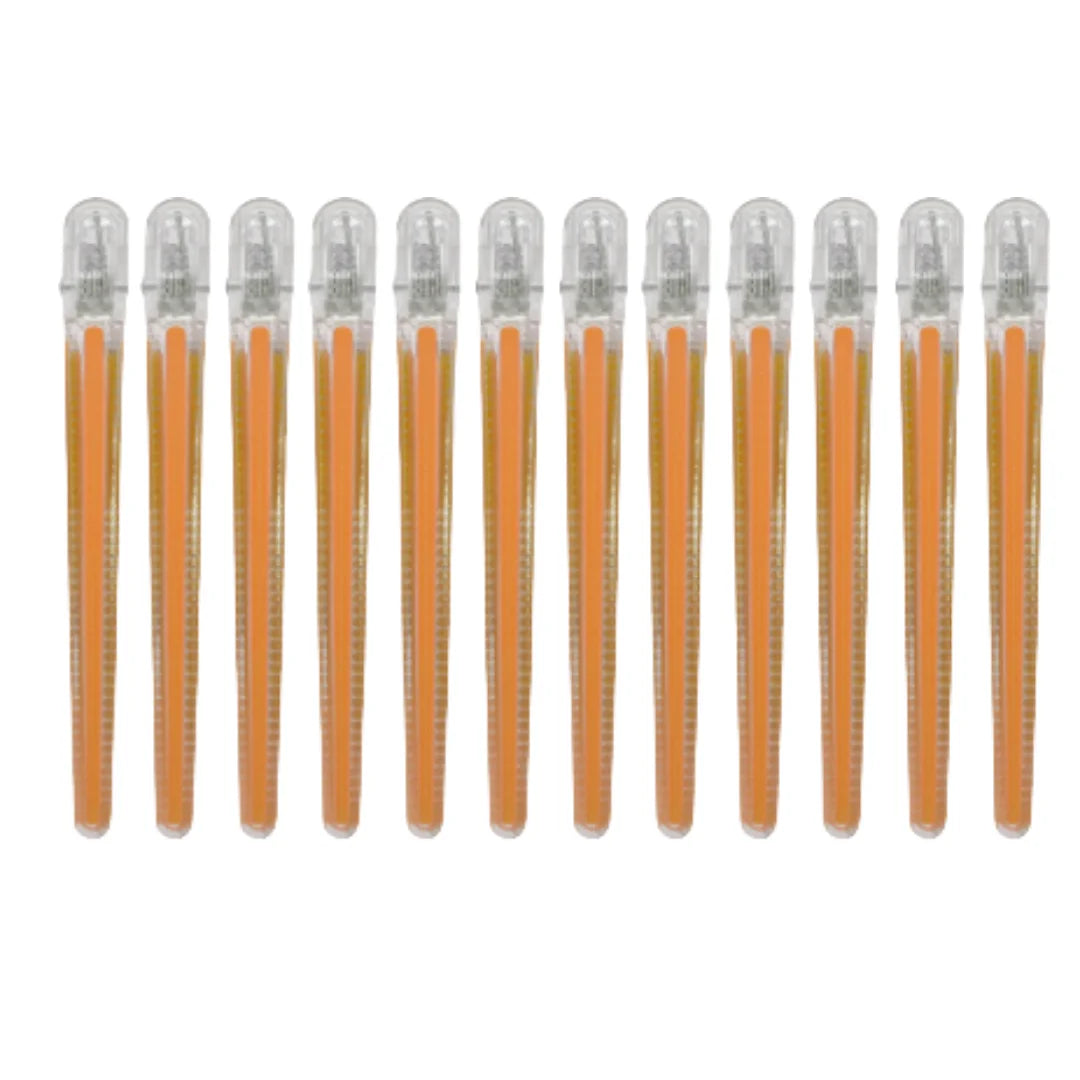 4/6/10/12Pcs Professional Hairdressing Hairpins Rainbow Colors Sectioning Cutting Hair Clamps Barber Hair Clips Styling Tools Peaceful Pleasures Health and Wellness orange 12