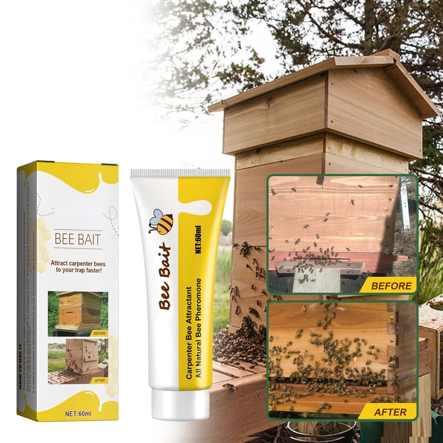Bee Swarm Attractant Bait – Queen Pheromone Lure 60ml
