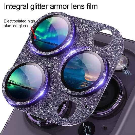 Integral Glitter Armor Lens Film for iPhone13 14 15 Pro Max Accessories for iphone Camera Protector for iphone 15 Lens Camera Peaceful Pleasures Health and Wellness Dark purple 16Pro 16ProMax