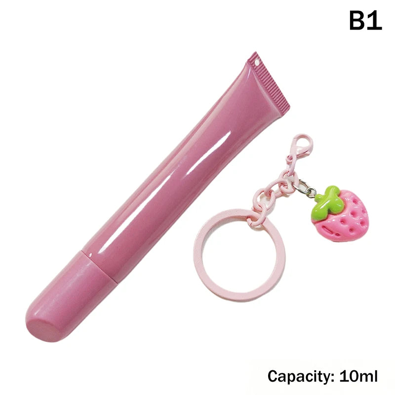 Refillable Lip Gloss Tube with Keychain | 10/15ml DIY