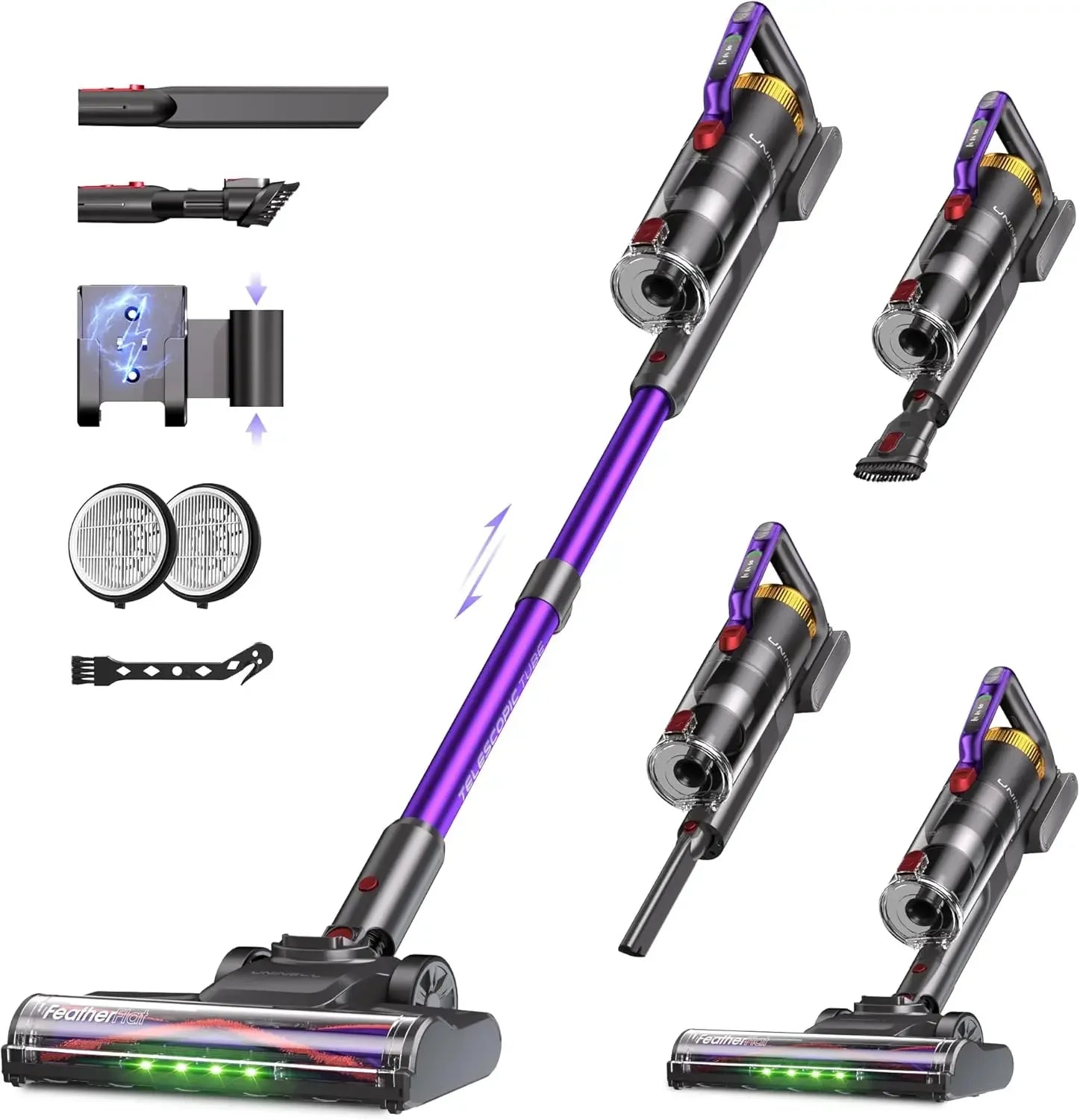 Powerful Cordless Vacuum Cleaner, 48000Pa Suction, 65-Min Runtime, Tangle-Free for Pet Hair, Lightweight & Self-Standing Peaceful Pleasures Health and Wellness United States
