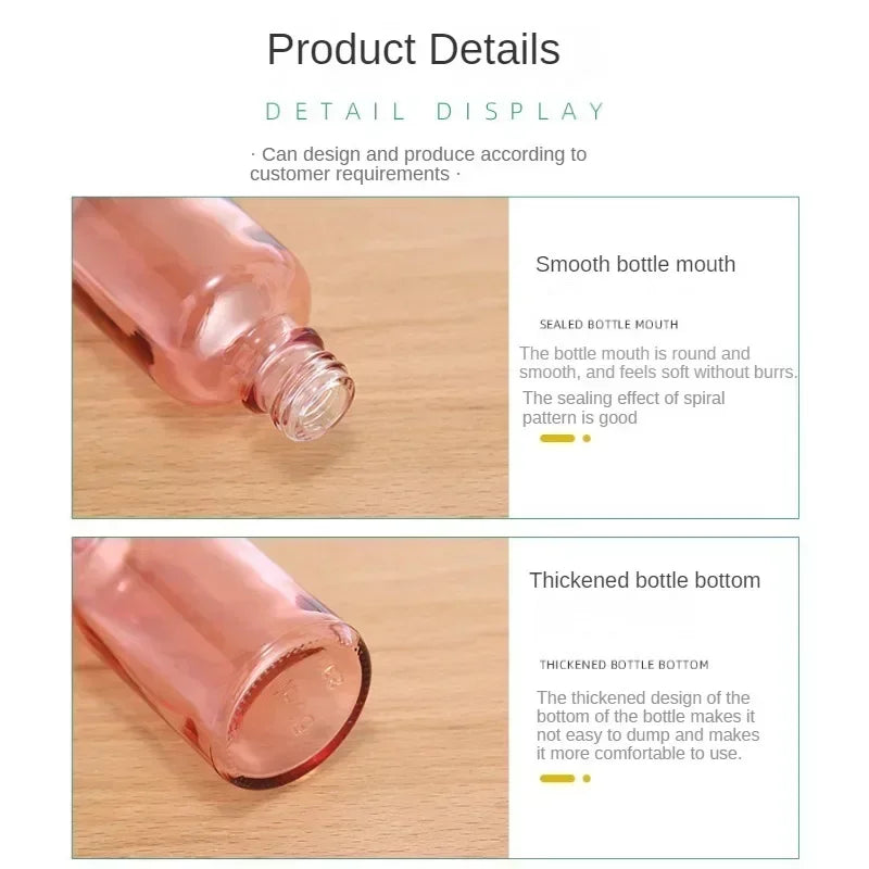 Pink Glass Dropper Bottles | Refillable Essential Oil Containers Glass Dropper Bottle Peaceful Pleasures Health and Wellness