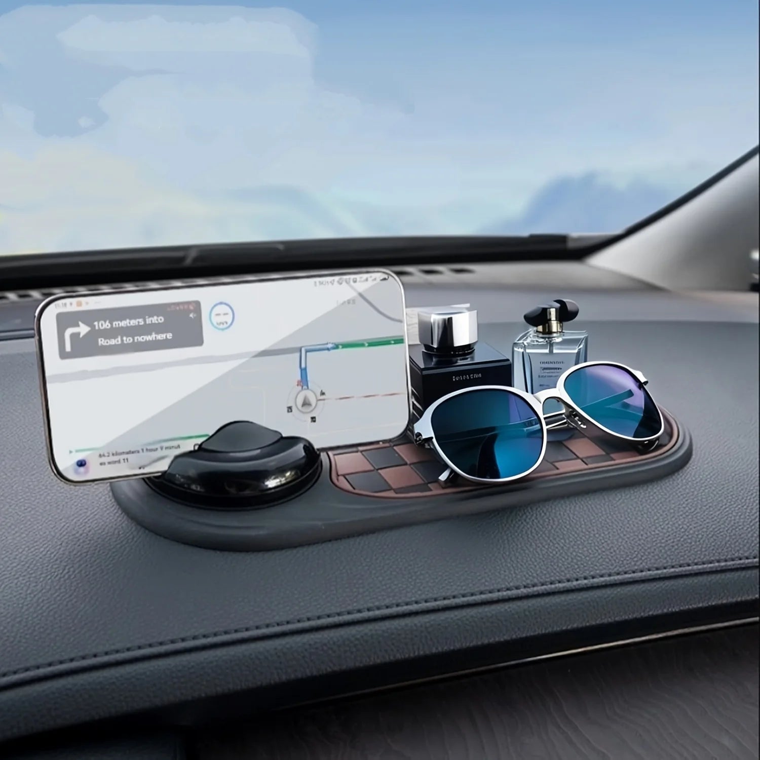 1-Piece Car Parking Sign Anti-Slip Mat, Mobile Phone Car Mount, Parking Sign, Car Navigation Anti-Slip Mat, In-Car Dashboard Multifunctional Support and Fixing, Essential Car Accessory Peaceful Pleasures Health and Wellness
