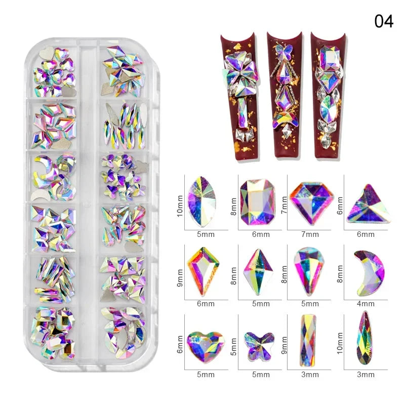 Pearl Rhinestone Nail Gems & Caviar Beads ~500pcs | Nail Art