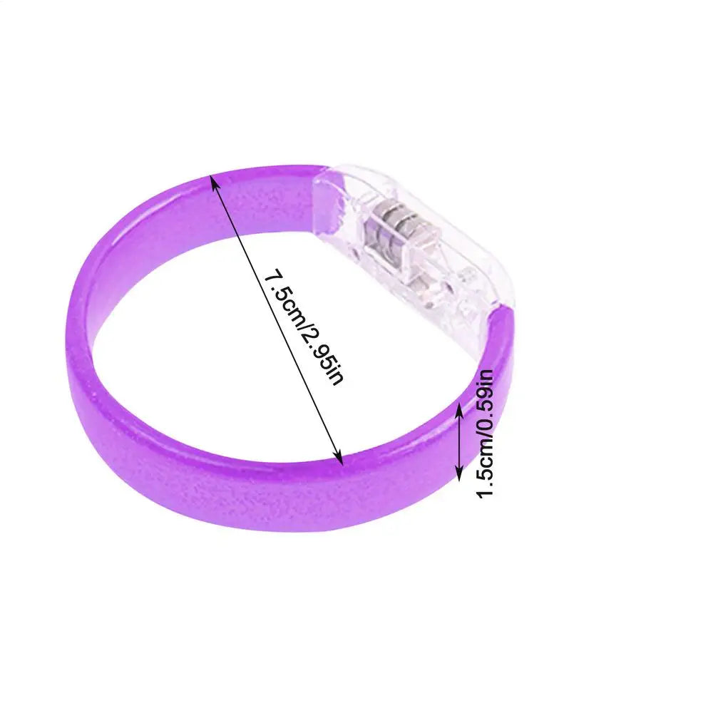 LED Flash Glow Wristband | Neon Light Bracelet for Parties LED Glow Wristband Peaceful Pleasures Health and Wellness Purple