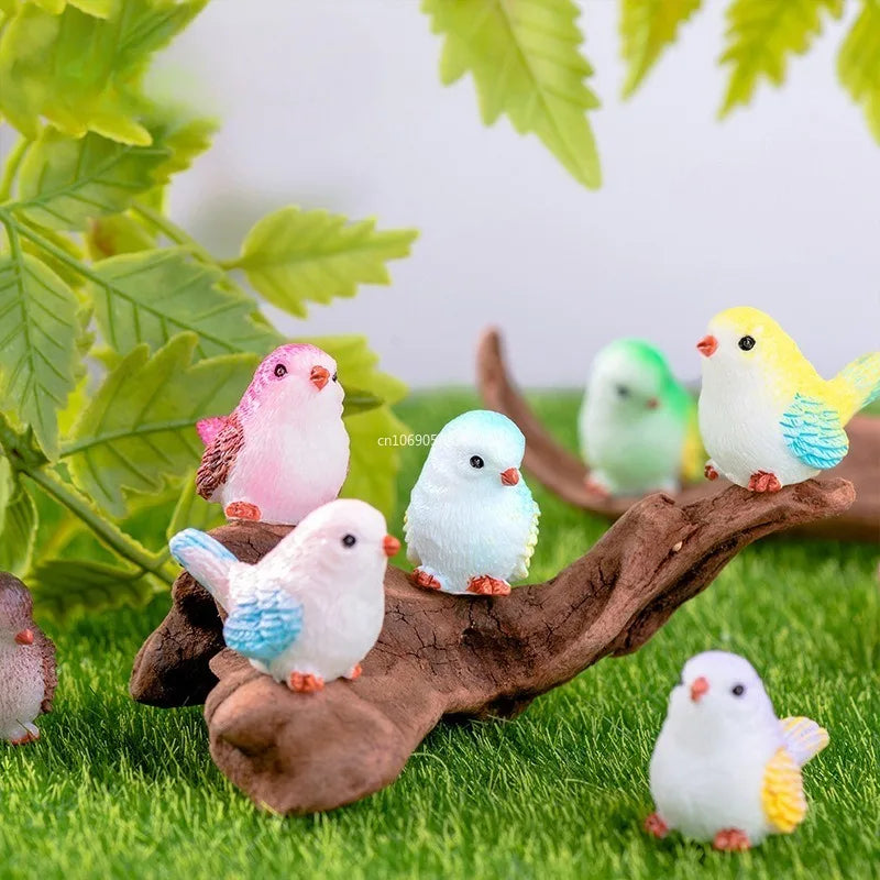1pcs Miniature Bird Figurines, Mock Animal Toy Mini Cute Pet ModelFor Fairy Garden, Moss Micro Landscape Home Accessories Fairy Peaceful Pleasures Health and Wellness