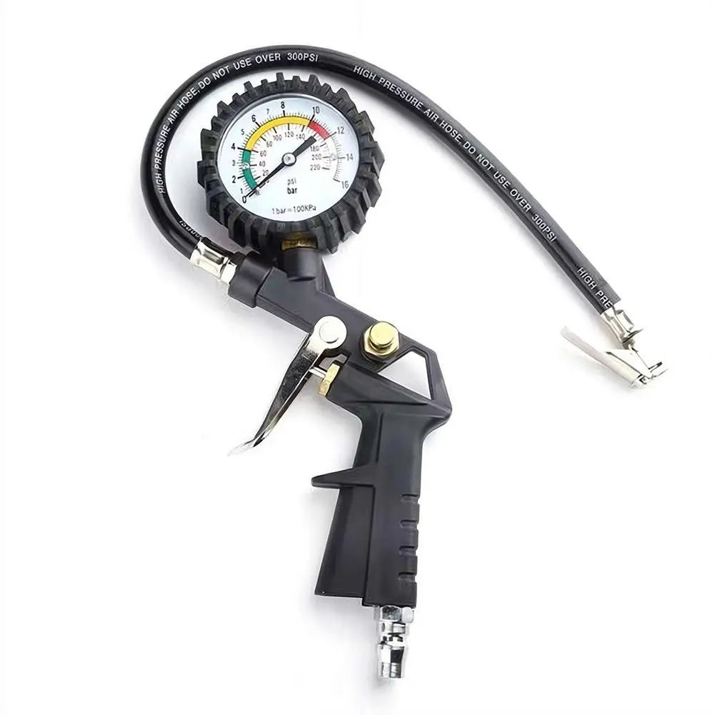 Auto Tire Pressure Gauge for Car and SUV Inflation Peaceful Pleasures Health and Wellness Black