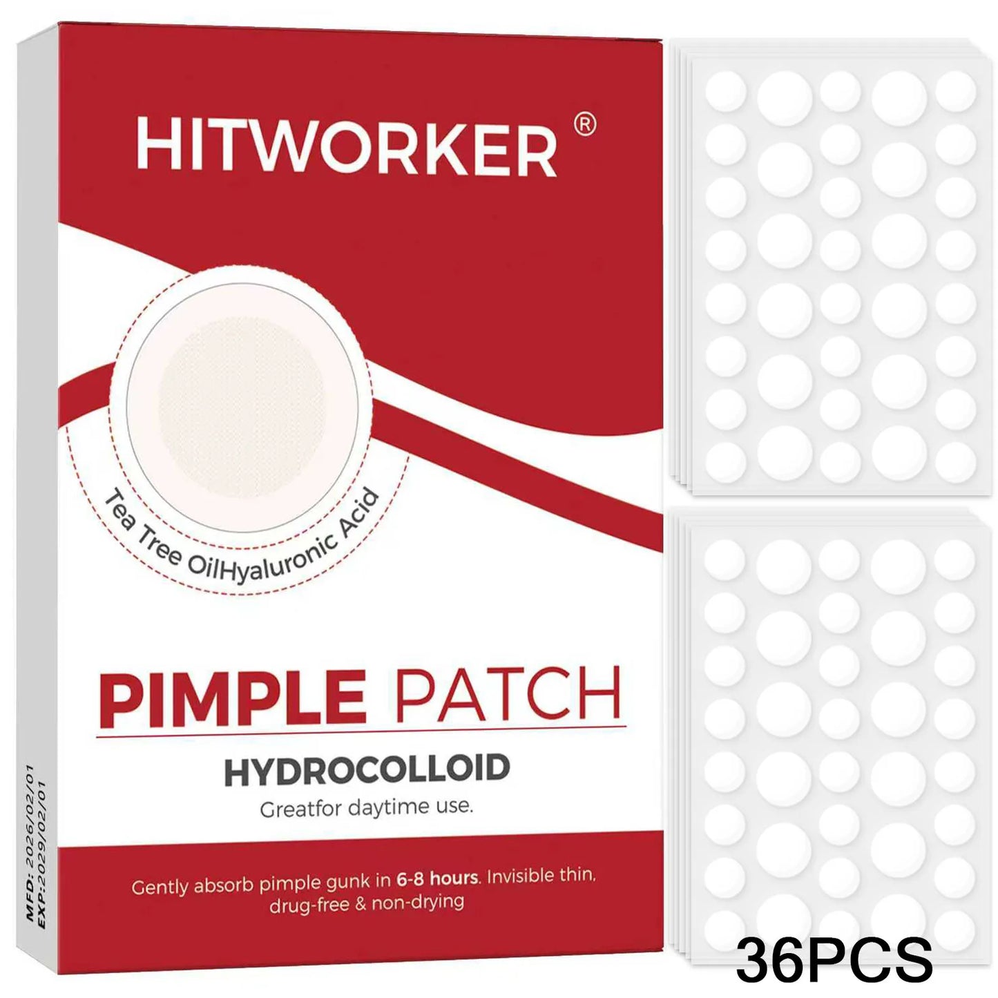 Hydrocolloid Acne Patches 36/360 Pcs – Alcohol-Free Blemish Dots