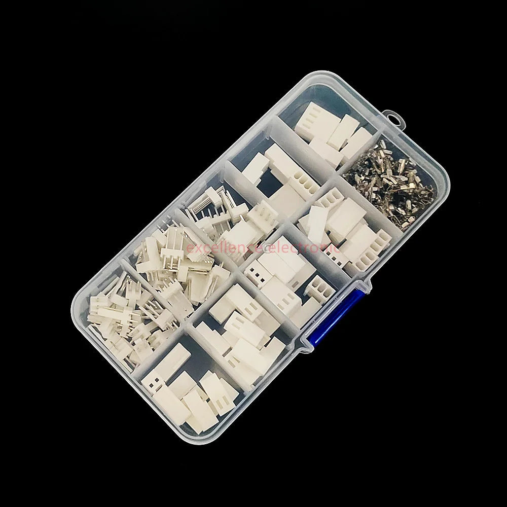 KF2510 Kits 50 Sets Kit 2p 3pin 4 Pin Pitch Electrical Connector with Box Male Female 2.54mm Wire Connector Terminal Peaceful Pleasures Health and Wellness