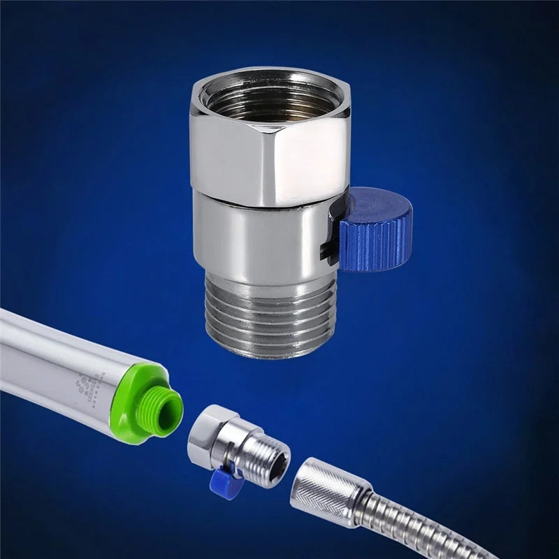 Shower Diverter Valve Out Brass Water Flow Control Valve Independent On/Off for Bathroom Faucet Spray Angle Valve with Handle Peaceful Pleasures Health and Wellness