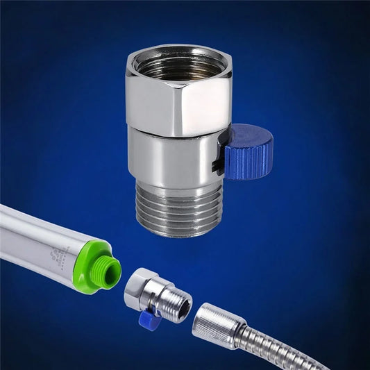 Shower Diverter Valve Out Brass Water Flow Control Valve Independent On/Off for Bathroom Faucet Spray Angle Valve with Handle Peaceful Pleasures Health and Wellness