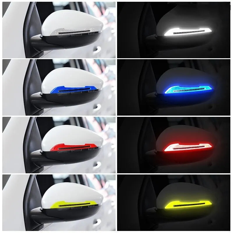 Reflective Stickers Warning Strip Tape Traceless Protective Car Sticker Warn on Car Rearview Mirror Exterior Auto Accessories Peaceful Pleasures Health and Wellness