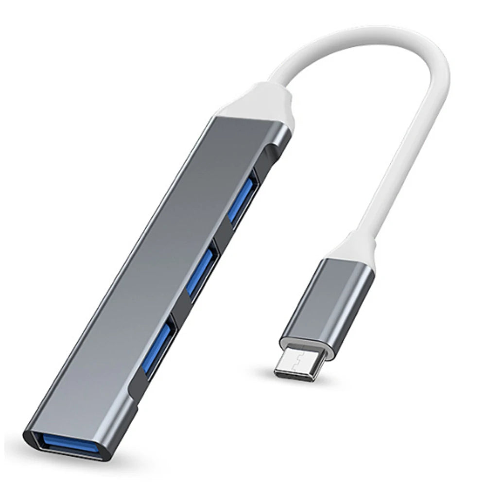 USB C HUB 3.0 Type C 3.1 4 Port Multi Splitter Adapter OTG For Xiaomi Lenovo Macbook Pro 13 15 Air Pro PC Computer Accessories Peaceful Pleasures Health and Wellness Type C 3.1 grey