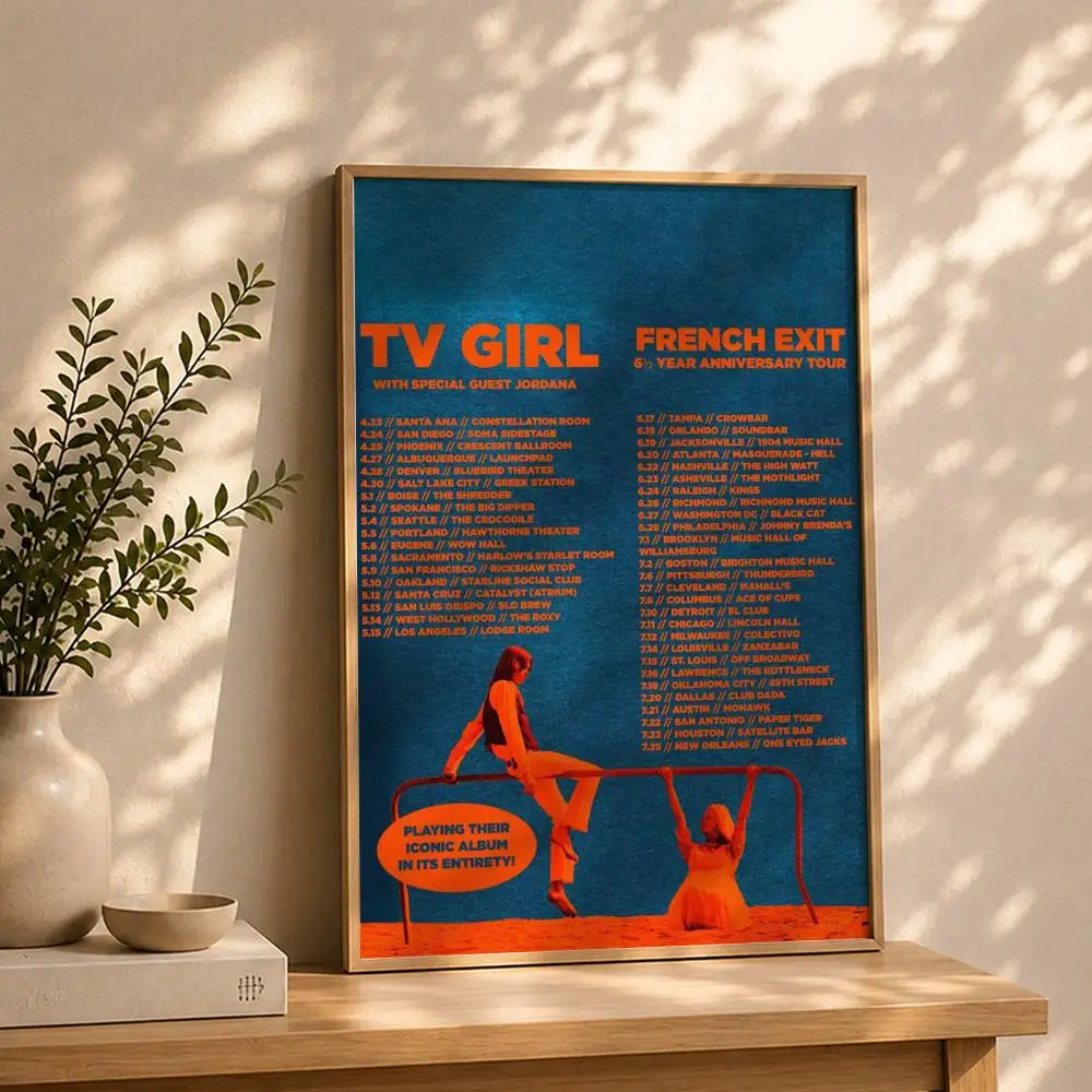 Band T-TV GirlS Poster HD Self Adhesive Waterproof Wall Art Ideal for Home Office Dorm Bedroom Great Gift Peaceful Pleasures Health and Wellness White8 15X20cmNoframe