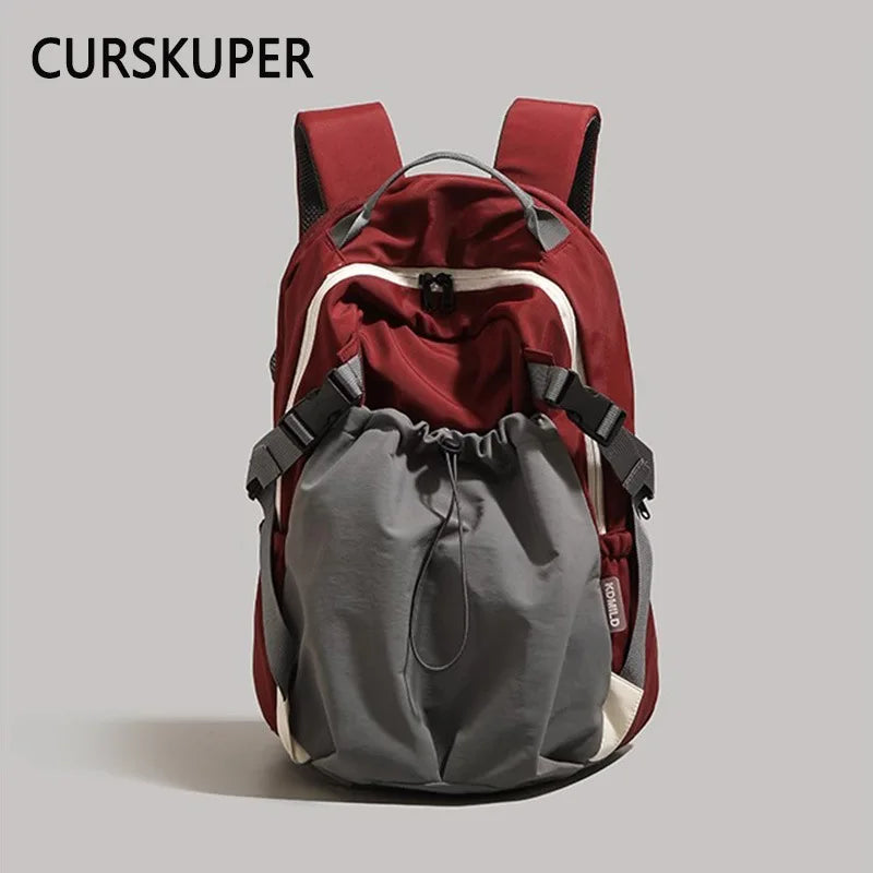 Retro Large Capacity Travel Backpack – Unisex 36–55L Nylon
