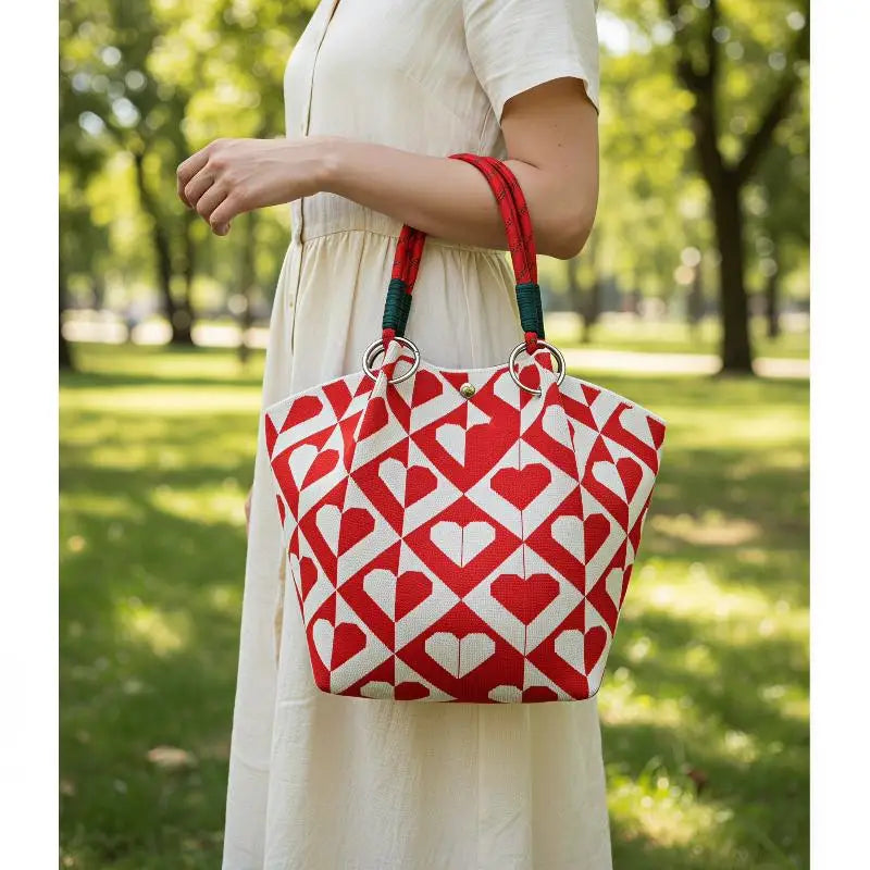 Women's Vintage Knit Tote Bag | Lightweight Travel Handbag