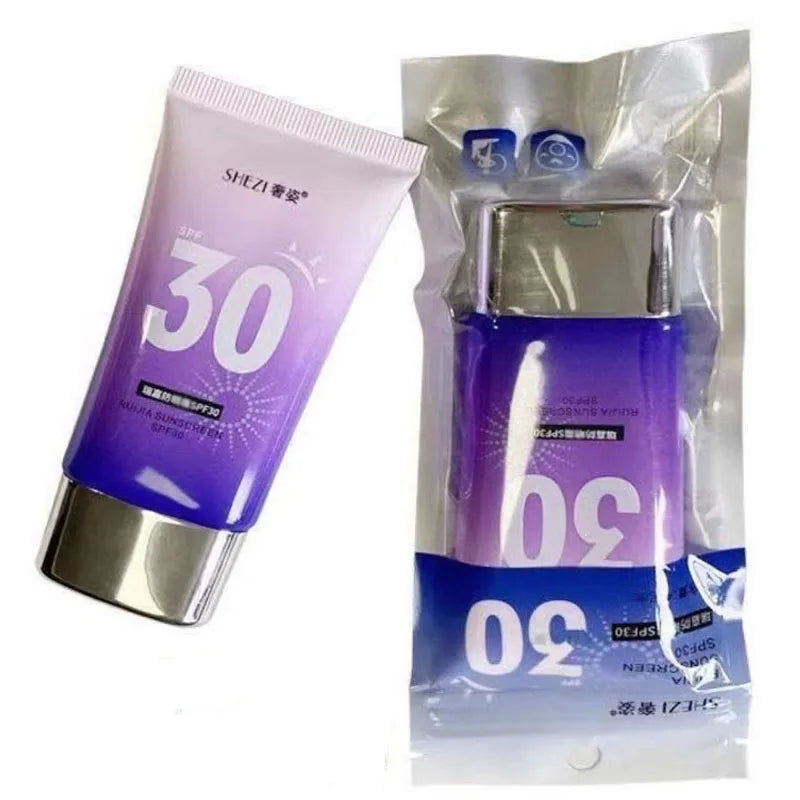 Original SPF30 Shezi Facial Body Sunscreen Whitening BB Cream Milk UV Sunblock Skin Protective Cream Anti-Aging Oil-control Peaceful Pleasures Health and Wellness