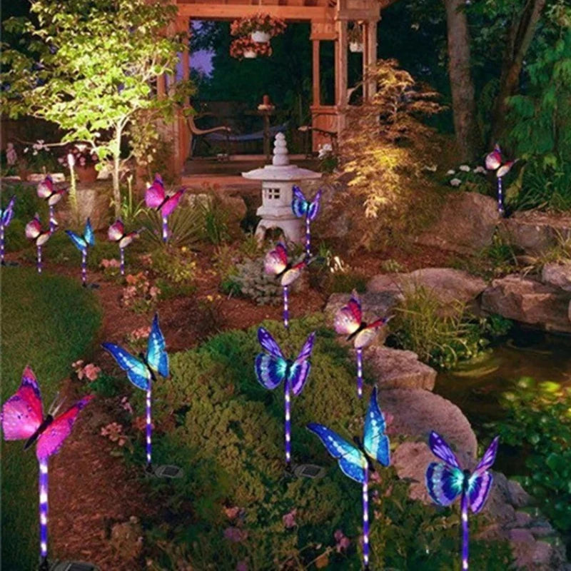 Solar Butterfly Garden Lights – Lawn Walkway Landscape Lamp