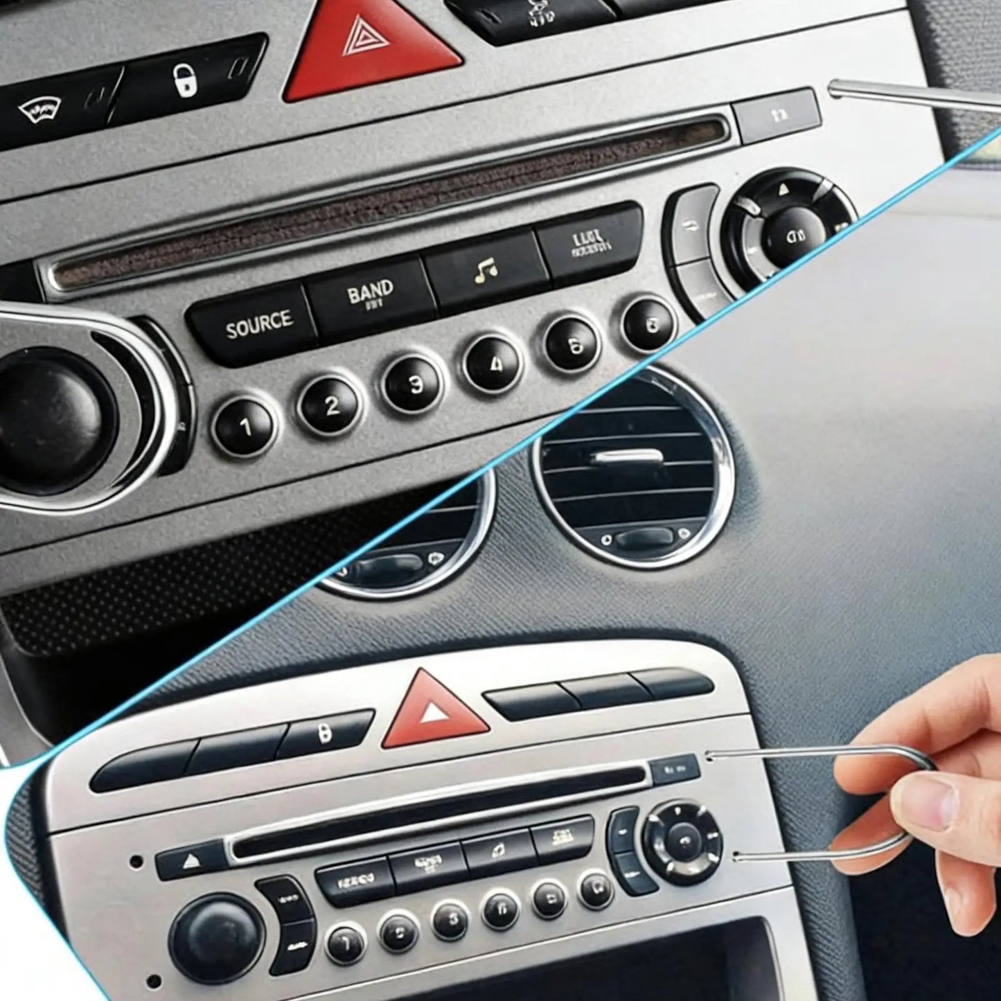 2pcs Vehicle Car Stereo Radio Removal Keys C D Changer Disassembly Tool U Shaped Key For Citroen Peugeot Tools Auto Peaceful Pleasures Health and Wellness