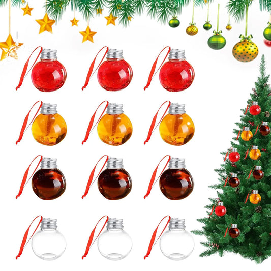 Clear Fillable Christmas Ornaments Set of 12 – DIY Ball Pendants Fillable Christmas Ornaments Peaceful Pleasures Health and Wellness