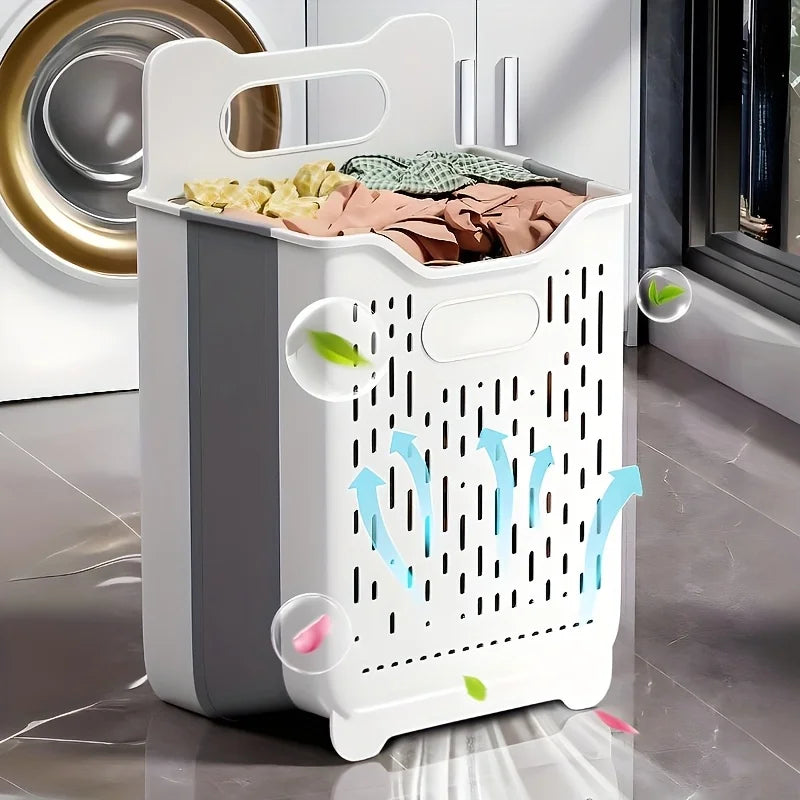 Wall-Mounted Collapsible Laundry Hamper | Space-Saving Basket