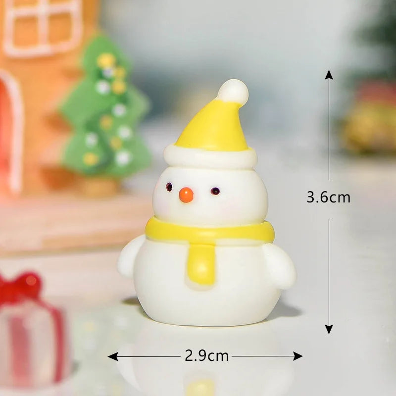 1Pcs Mini Christmas Decoration Santa Claus Snowman Moon Star Miniatures for Terrarium, Fairy Garden Figurines Home Decoration Peaceful Pleasures Health and Wellness 2