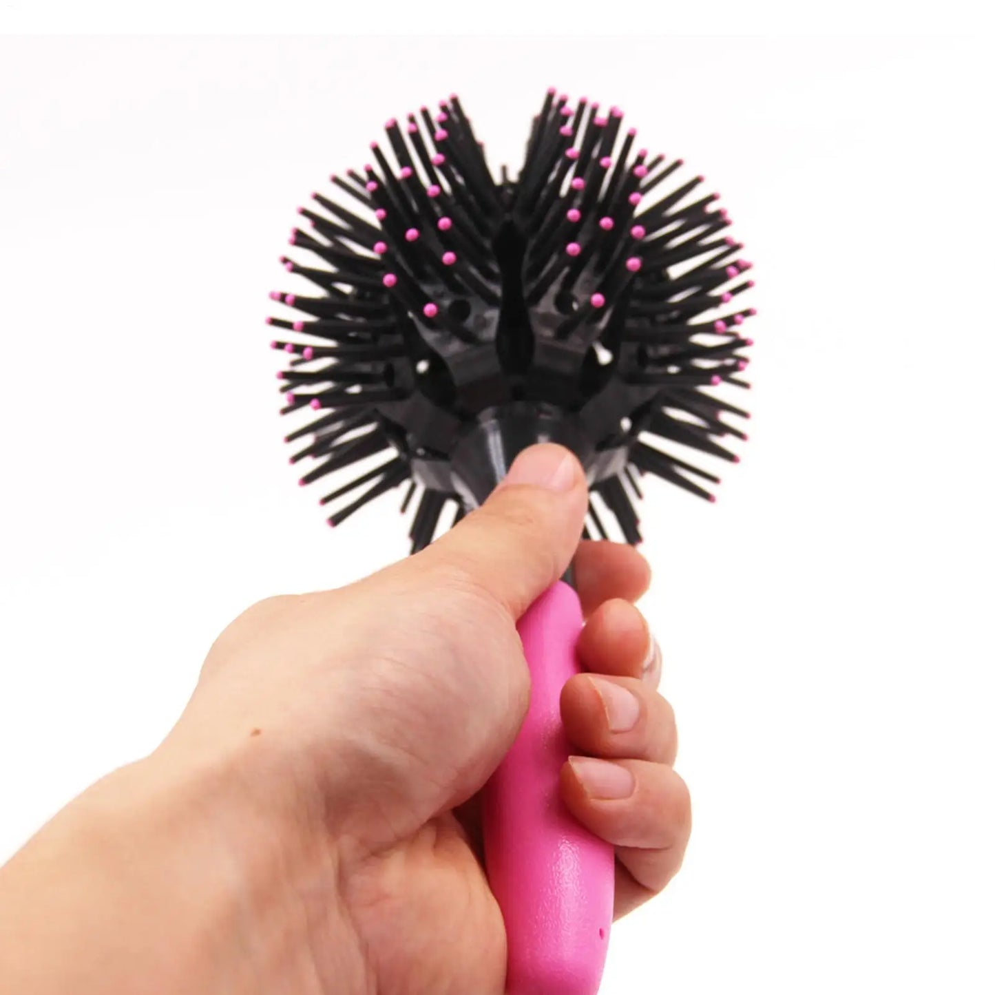 3D Round Hair Brushes Comb Round Styling Hair Brush Detangling Hairbrush Salon Spherical Ball Brush for Thick Curly Hair Peaceful Pleasures Health and Wellness