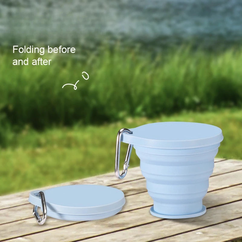 Foldable Silicone Camping Cup – Food Grade & Heat-Resistant Collapsible Travel Cup Peaceful Pleasures Health and Wellness