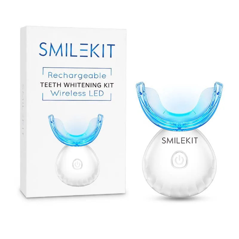 Rechargeable Whitening Kit Dental Instrument Set Teeth Whitening Gel Bleaching System Mouth Trays Peaceful Pleasures Health and Wellness