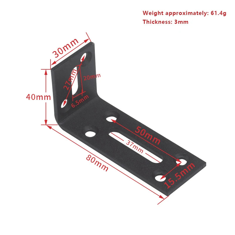 90° L Corner Bracket – Iron Joint Fastener for Furniture & Cabinets
