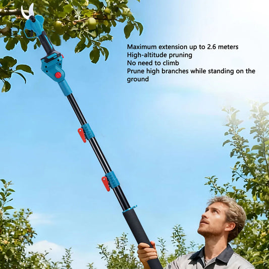 Electric Chainsaw Extension Pole Aluminum Alloy Adjustable Telescopic Rod for Electric Pruning Shears Hedge Trimmers Peaceful Pleasures Health and Wellness