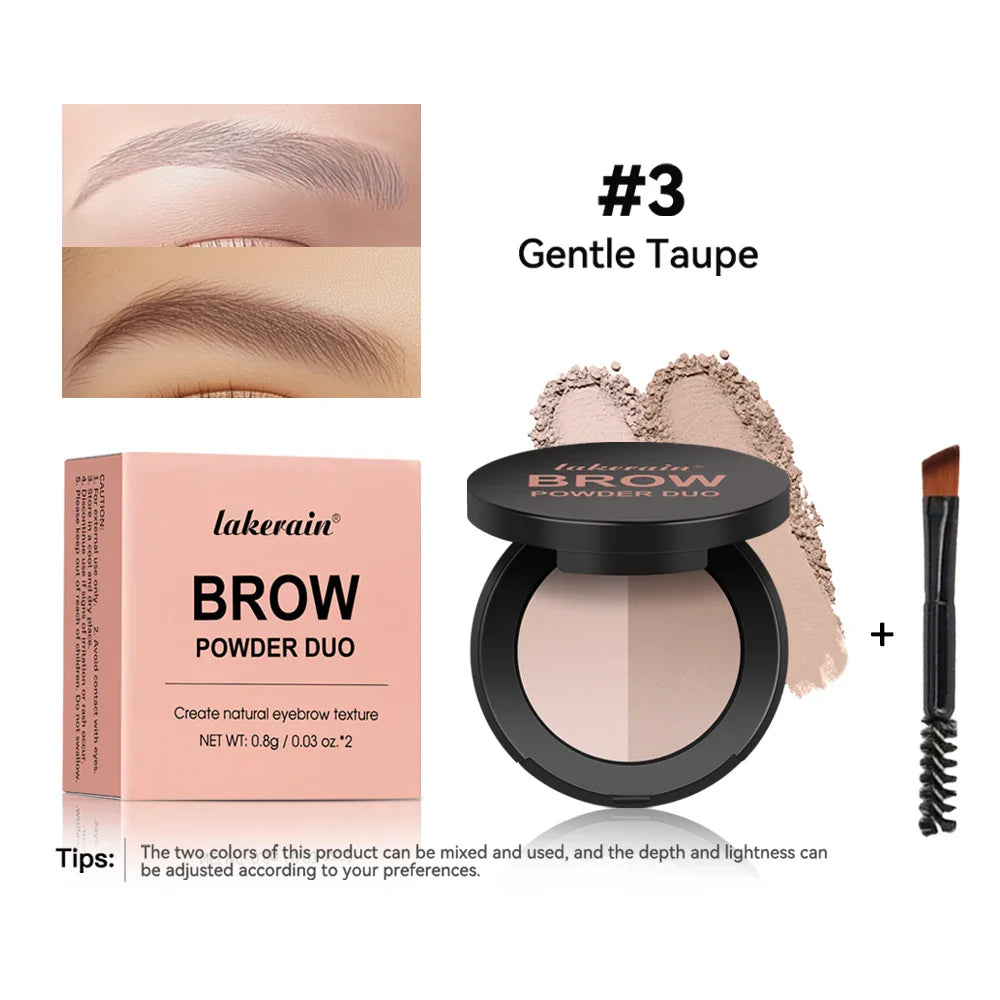 Two-Color Eyebrow Powder Duo – Waterproof Contour & Nose Shadow