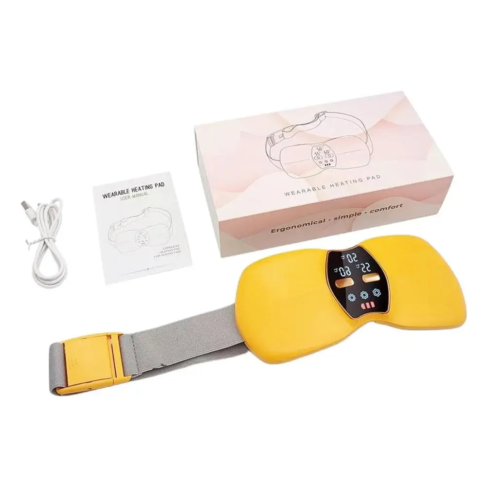 Electric Abdominal Massager Warming Palace Belt For Women's Menstrual with Adjustable Temperature Belt For Warming the Uterus Peaceful Pleasures Health and Wellness Orange