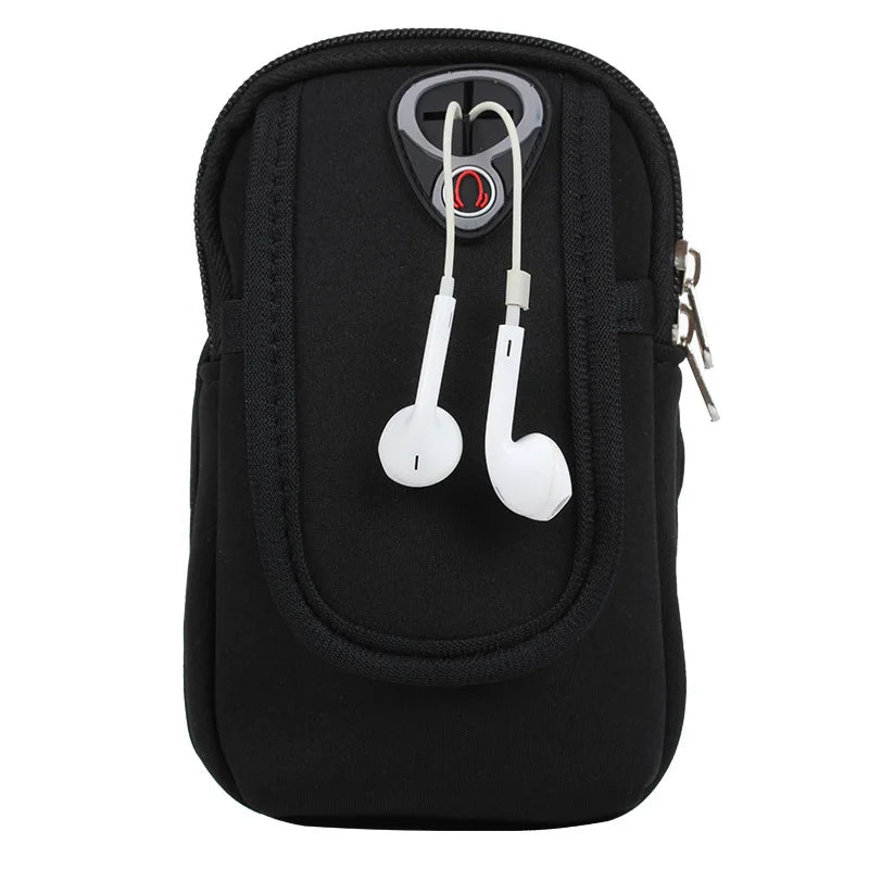 Sports Bag For Mobile Phone Armband For Jogging Iphone 15 Pro Max Case Sleeve Bags Running Accessories Comfortable Waterproof Peaceful Pleasures Health and Wellness Black(6 inch)