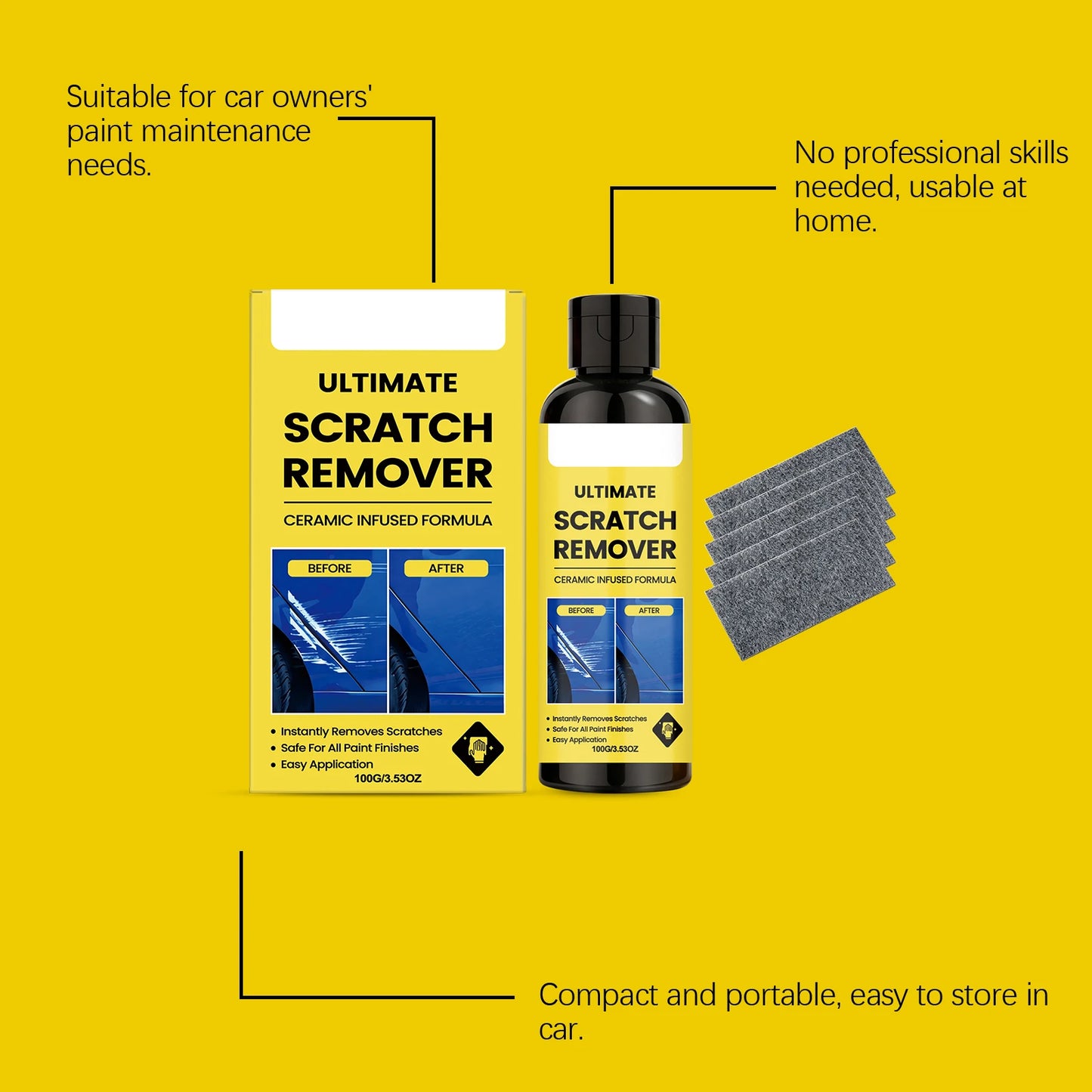 100G Car Scratch Remover – Restore Paint Gloss & Polish