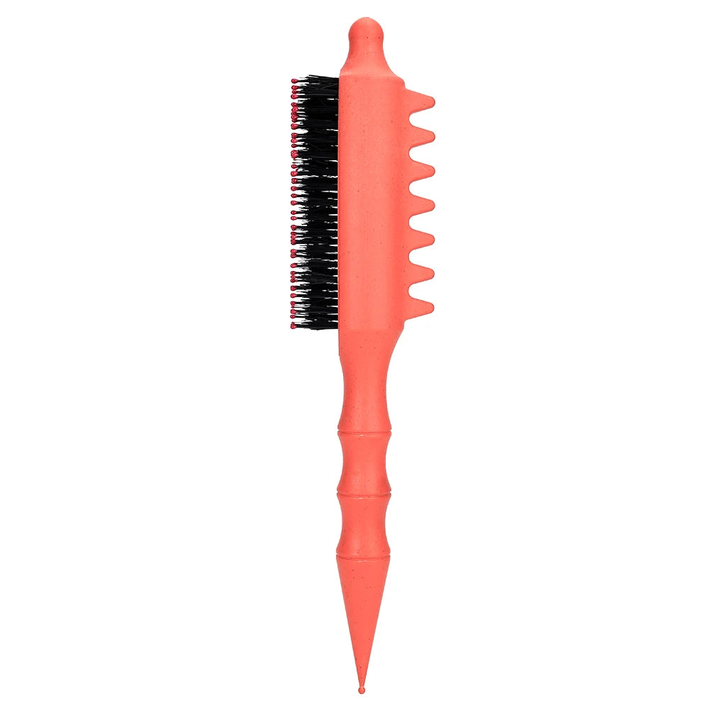 New STYLISH TAIL COMB - Multi-Row Teasing Comb for Voluminous Updos & Curls - Boar Bristle Hair Brush for Professional Styling Peaceful Pleasures Health and Wellness red